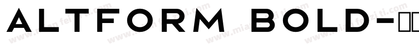 Altform Bold字体转换